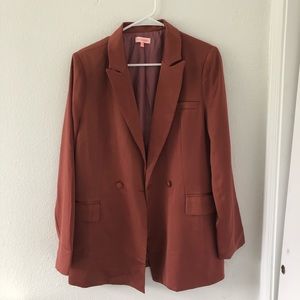 Lulus Satin Blazer with Tie